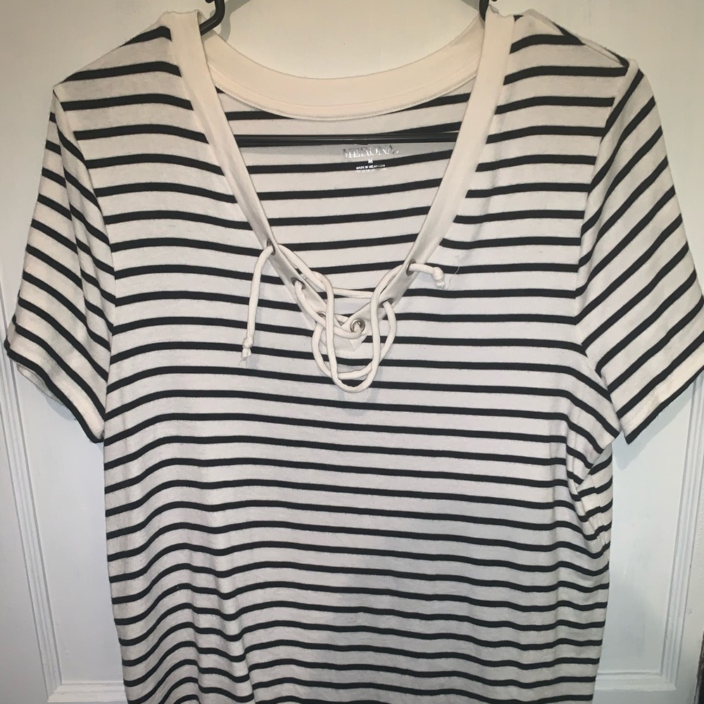 Black and white striped shirt